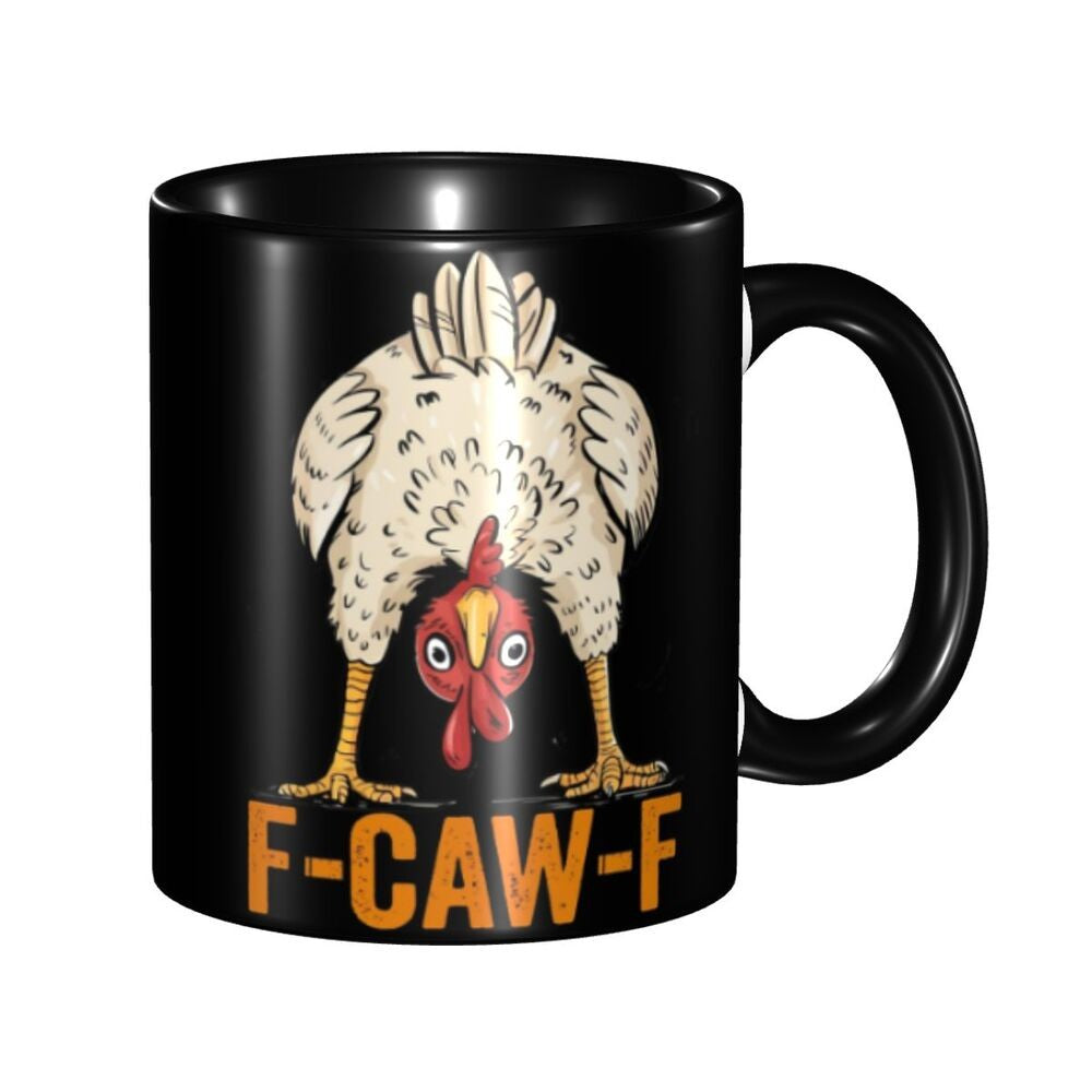 Funny F-Caw-F Chicken FCAWF Mug Fun Tea Cup Gift For Women Men