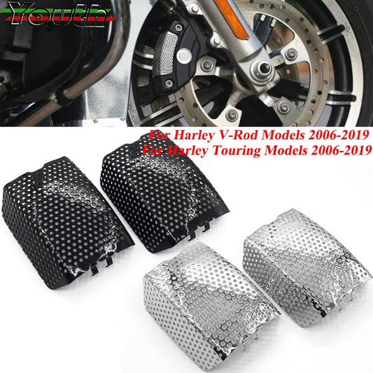 Motorcycle Front Brake Caliper Cover For Harley Electra Glide Road Glide Road King FLHR Street Glide FLHX CVO V-Rod 06-19