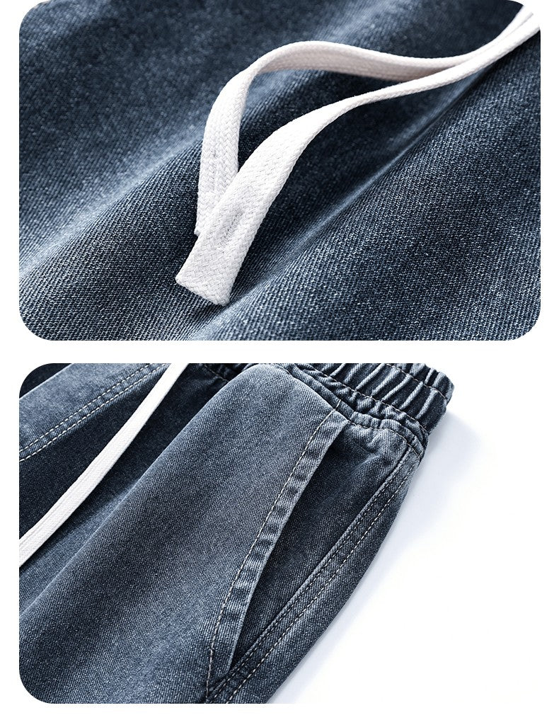 Calça Jeans Masculina Americana Solta Perna Larga Reta Casual Street Hip-hop Folgada Jeans Preto Cinza Azul Streetwear Masculino