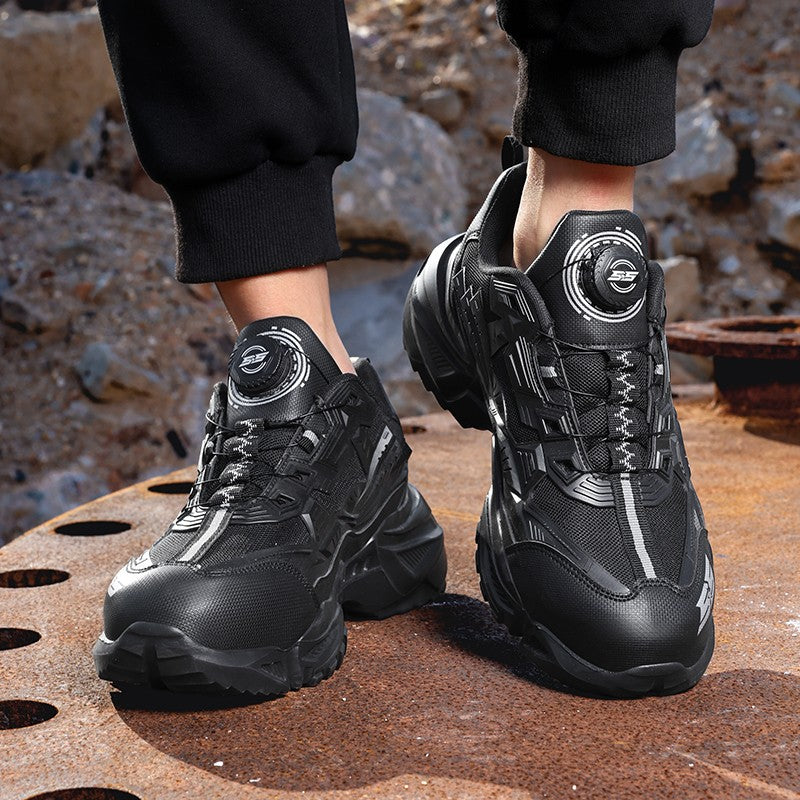Men's Military Tactical Boots Army Boots Men Side Zipper Military Boots Men Anti-Slip Ankle Boots Work Safety Shoes Hiking Shoe