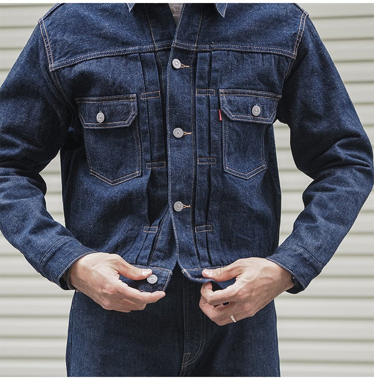 Rugged Bronson Lot 817XX Jean Jacket War Model Blue Selvage Denim Blouse