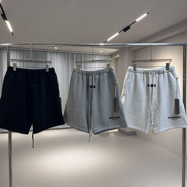 9th Collection Trendy Brand Summer Shorts Men's Hip hop Streetwear Drawstring Shorts Fashion Cotton Fleece Shorts Unisex
