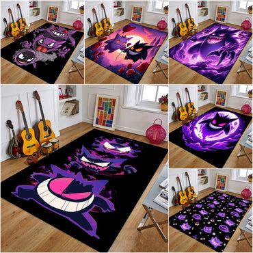 MINISO Creative Gengar Pokemon Anime Carpet for Living Room Bedroom Kids NonSlip Playmat Balcony Lounge Sofa Rug Gift Idel