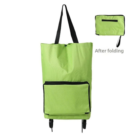 Foldable Square Oxford Cloth Shopping Cart Bag with Wheels Vegetable Buying Car Trolley Bag Durable Market Research Bag