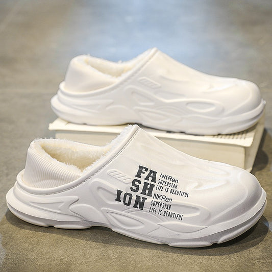 Winter Warm Sandals Women&Men Shoes Indoor Outdoor Slides Cotton Pantoffels Casual Clogs Fur Easy On Off House Floor Slippers