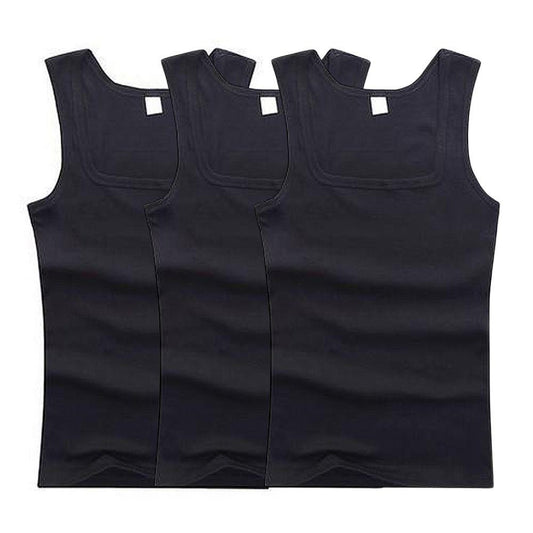3pcs/lot Cotton Mens Tank Tops Sleeveless Solid Muscle Vest Undershirts Men's Clothes U-neck Gym Clothing Women Sleeveless Shirt