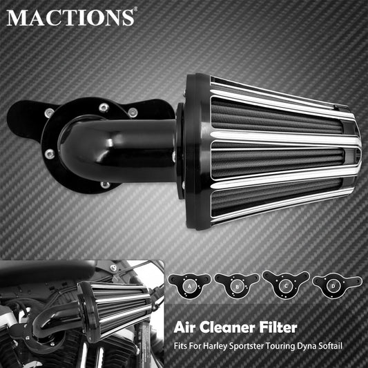 Motorcycle Air Cleaner Intake Filter Kit Black For Harley Touring Street Road Glide Sportster XL883 1200 72 48 Dyna Softail Slim