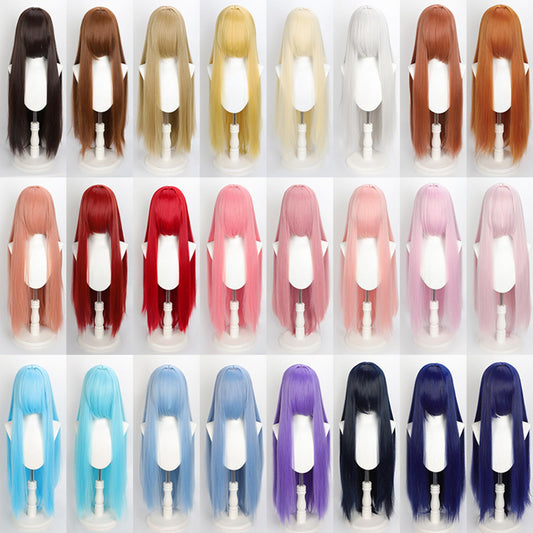 100cm Colourful Wig Long Staight Cosplay Anime Costume Party Wigs Synthetic Heat Resistant Wig