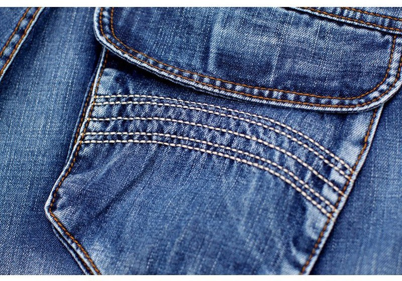 ABOORUN Mens Plus Size Loose Baggy Denim Shorts Fashion Streetwear Hip Hop Skateboard Cargo Jeans Short for Male R1402