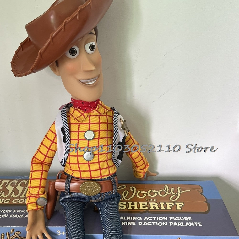 Toy Story 4 Woody e Jessie Articulados com Falas Canto Macio Fofo Anime Figura Decoração Modelo Presente de Aniversário Brinquedos