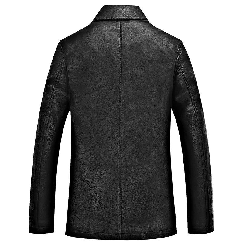 Men Leather Jacket Winter Classical Motorcycle Business Soft Leather Jackets Thick Moto Coats Casaco Masculino Plus Size 4XL