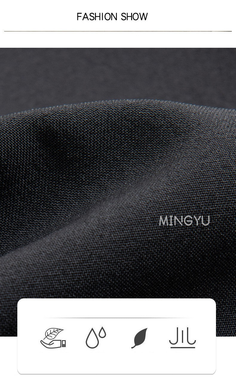 High Quality Lyocell Blend Summer Ankle Length Pants Men Business Elastic Waist Formal Suit Korean Social Work Trousers Male 40