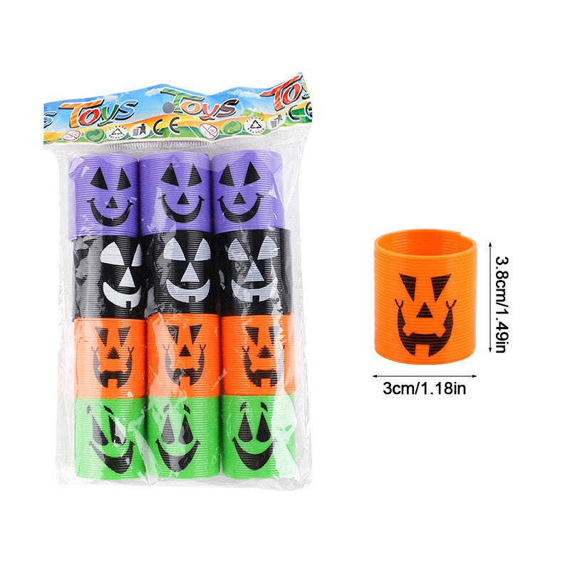 12/36pcs Halloween Coil Springs Toys Kids Halloween Party Favors Trick or Treat Gifts Boy Girl Birthday Goodie Bag Bucket Filler