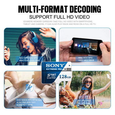 SONY Extreme Pro SD Memory Card 1TB High Speed Micro SD Card 128GB 256GB 512GB 64GB C10 TF Flash Card For Phone Drone Camera
