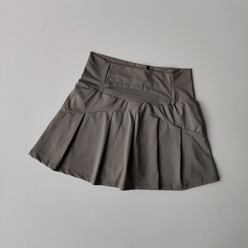 Summer High Waist Sports Short Skirt Lined Shorts Fitness Yoga Quick Dry Running