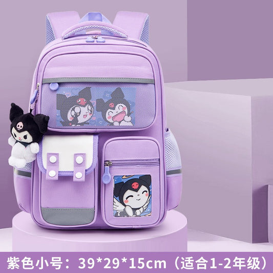New elementary school girl schoolbag lightweight weight-reducing spine-protecting British style large-capacity children backpack