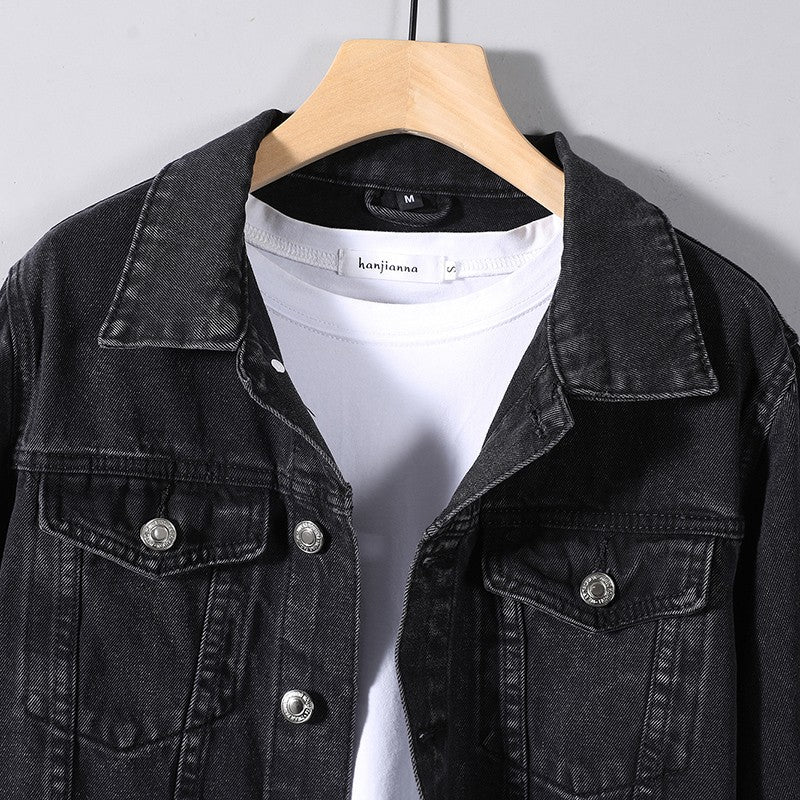 Men's new spring autumn denim jacket men's jacket slim fashion casual best denim jacket large casual jacket M-5XL