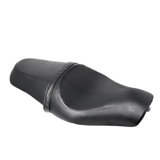 Black Motorcycle Driver & Rear Passenger Two Up Seat Cushion PU Leather for Harley Sportster XL 883 1200 48 2010-2016