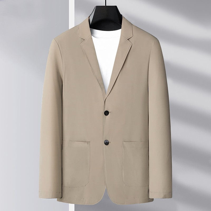 New Summer Man Thin Breathable Blazers Jackets Solid Business Casual Suits Coats Male Slim Elastic Blazers Jackets Clothing 4XL