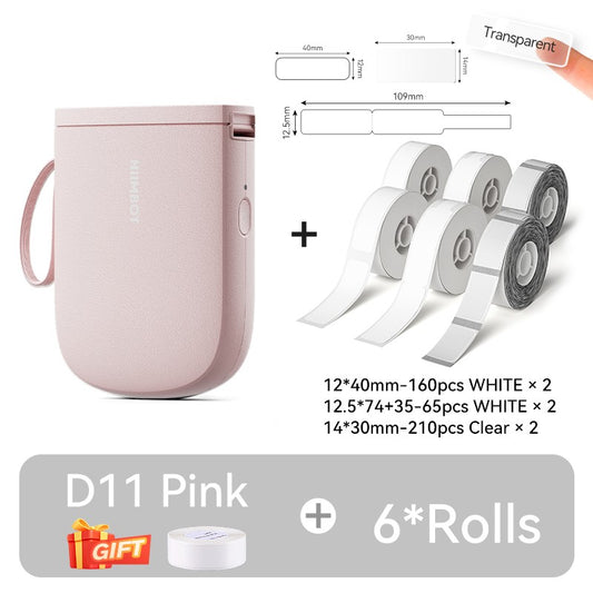 Mini Impressora de Etiquetas Portátil NIIMBOT D11 Nova Versão 300DPI Bluetooth Sem Fio Máquina de Etiquetas Impressora de Adesivos para Cozinha e Crachás