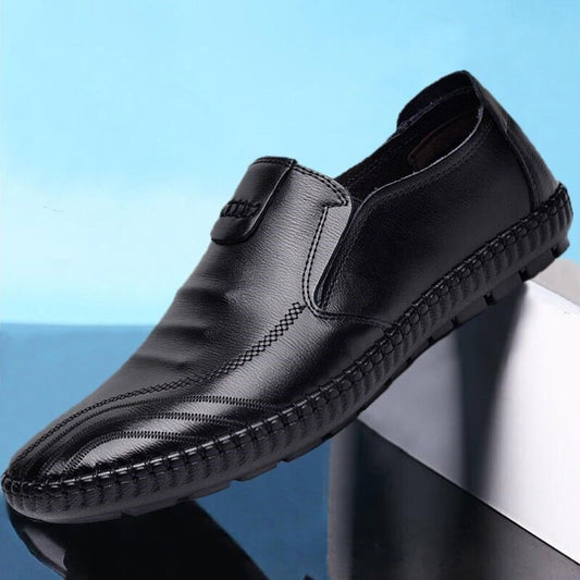 2024 Autumn Casual Men's Shoes Versatile soft leather footwear Fashion comfortable loafers male breathable new flat Zapatos