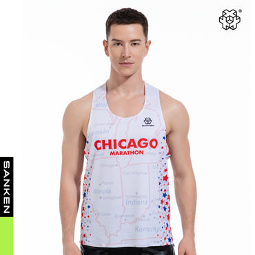 Men's Seamless Lightweight Marathon Tank Top Dry Fit Sleeveless Workout T-Shirt Fitness Singlet for Running
