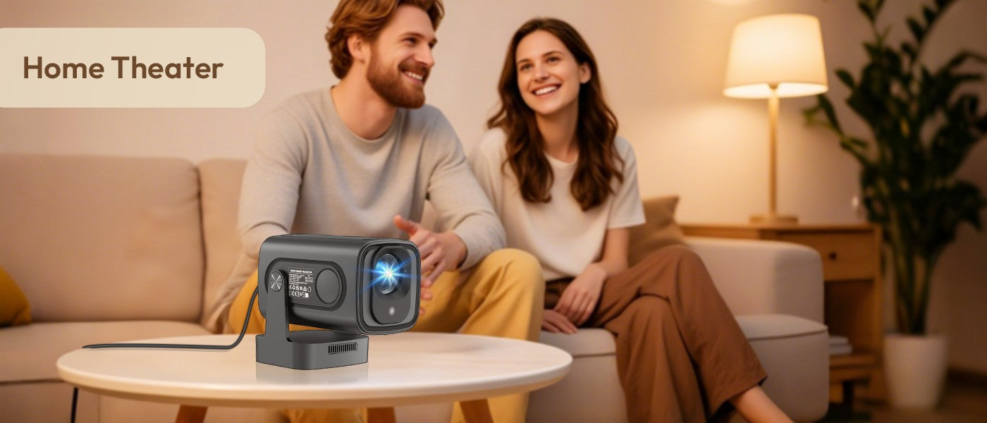 Projetor XGODY 4K HD 300ANSI Cinema Bluetooth WiFi 1080P Android Home Theater Inteligente