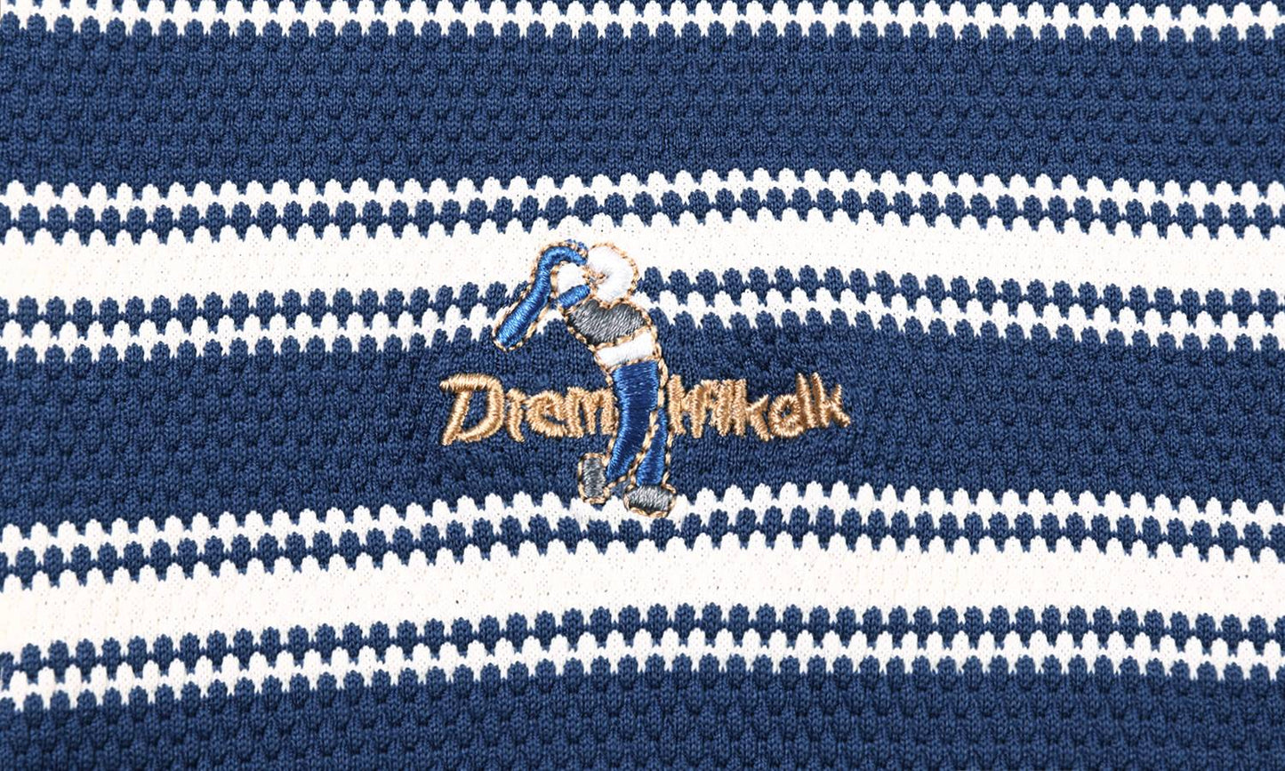 Original Quality Men's Polo Shirt Stripe Cartoon Embroid Short Sleeve Summer Exquisite Lapel T-Shirt Business Trend Menswear Top