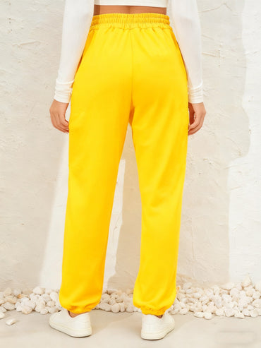 Los Angeles West Coast 92 Prints Sweatpants Womens Casual Jogger Pants Elastic Waist Pocket Fleece Trousers Autumn Woman Clothes