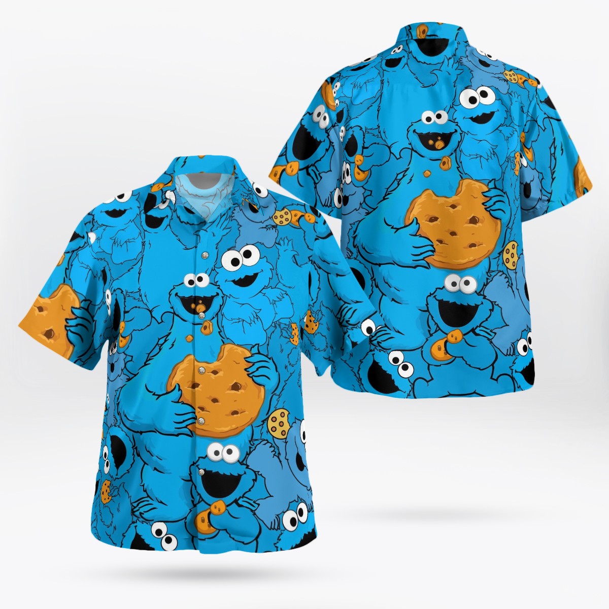 Harajuku Anime 3D Elmo Shirt Hawaiian Shirt Men's Summer Short sleeved Shirt Men's Shirt 2024 Plus Size 3xlshirt Chemistry Homme