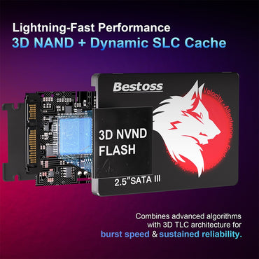 SSD Hdd 2.5 SATA3 Hard Disk SSD 120gb 240gb 1TB 512GB 128GB 256G 2TB 4TB Internal Solid State Hard Drive for Laptop PC Bestoss