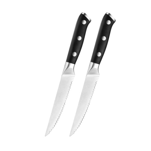 1/2/4/6 Pcs Stainless Steel Household Serrated Steak Knife For Dinner Serrated Table Steak Knife ABS Handle Steak Knife Sets