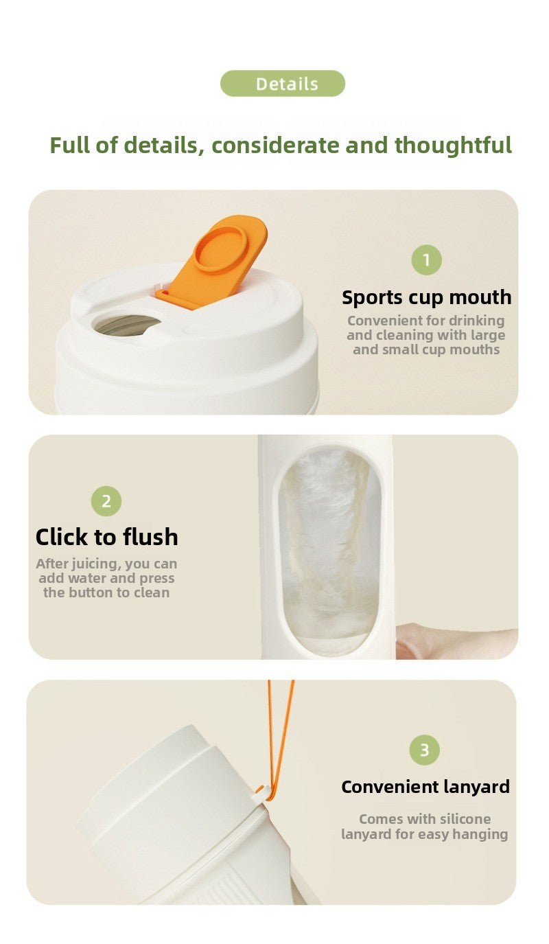 Multifunctional Portable Juicer Cup 2 in 1 Sports High Capacity Fruit and Vegetable Cup Outdoor Juicer Juicer CupFruit Vegetable