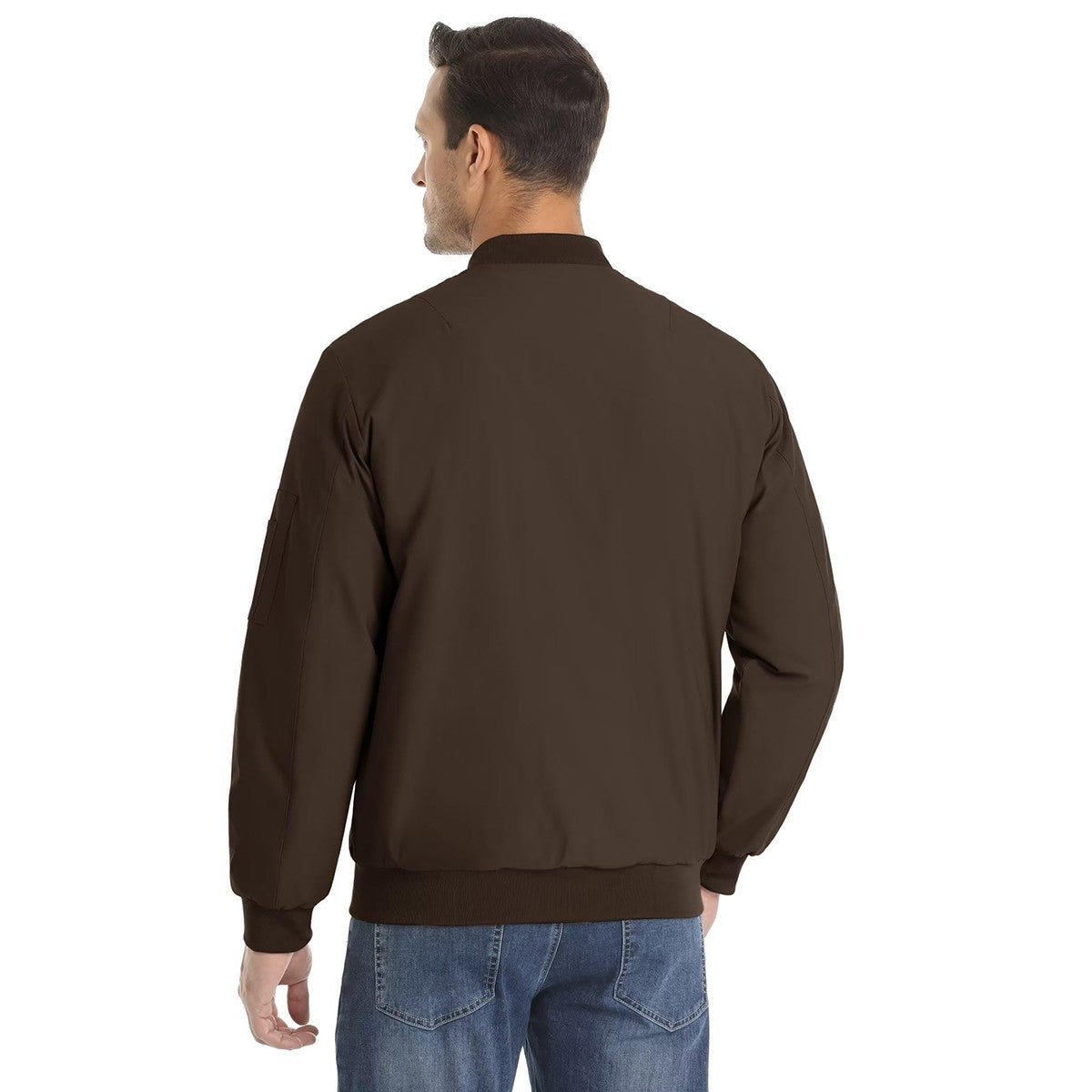 MAGCOMSEN Men's Aviator Jackets Thick Warm Orange Lining Bomber Jackets Fall Winter Casual Windproof Coats