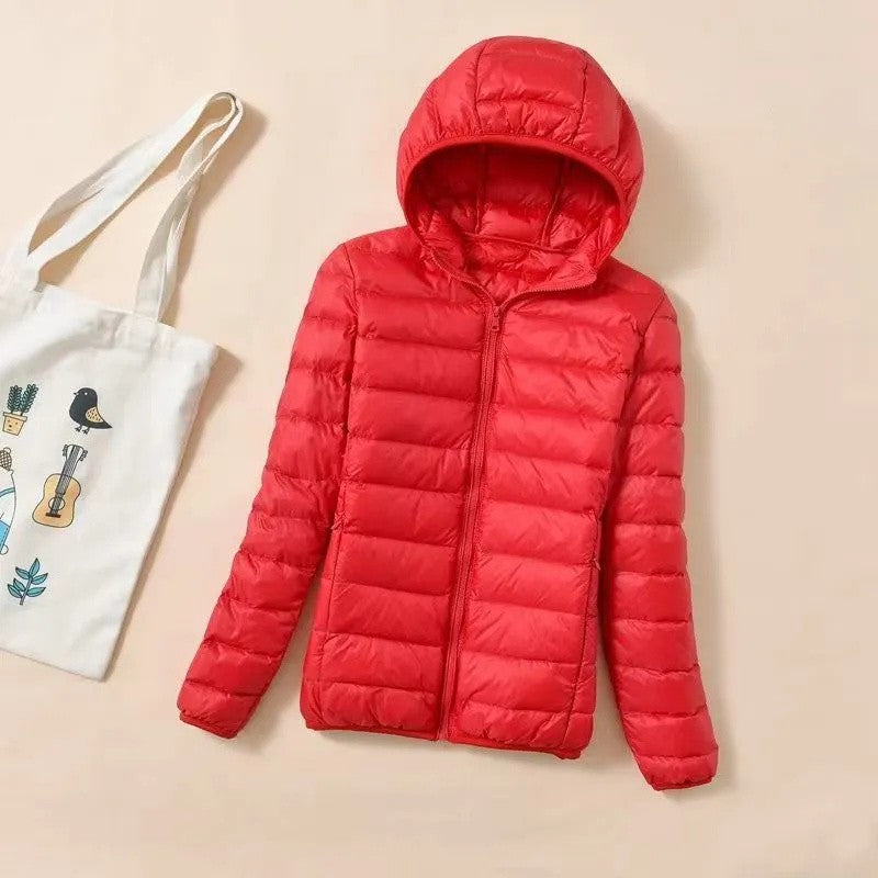 New Women Ultralight Thin Short Quilted Duck Down Jacket Lady Puffer Parkas Overcoat Autumn Winter Female Portable Outwear Coats