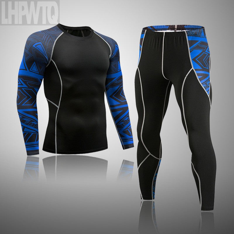 Men's Sports Suit MMA rashgard male Quick drying Sportswear Compression Clothing