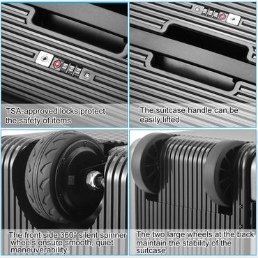 20-inch electric suitcase for commuting Speed can be Adjustable Wide-handle rolling suitcasedurable and large carry-on luggage