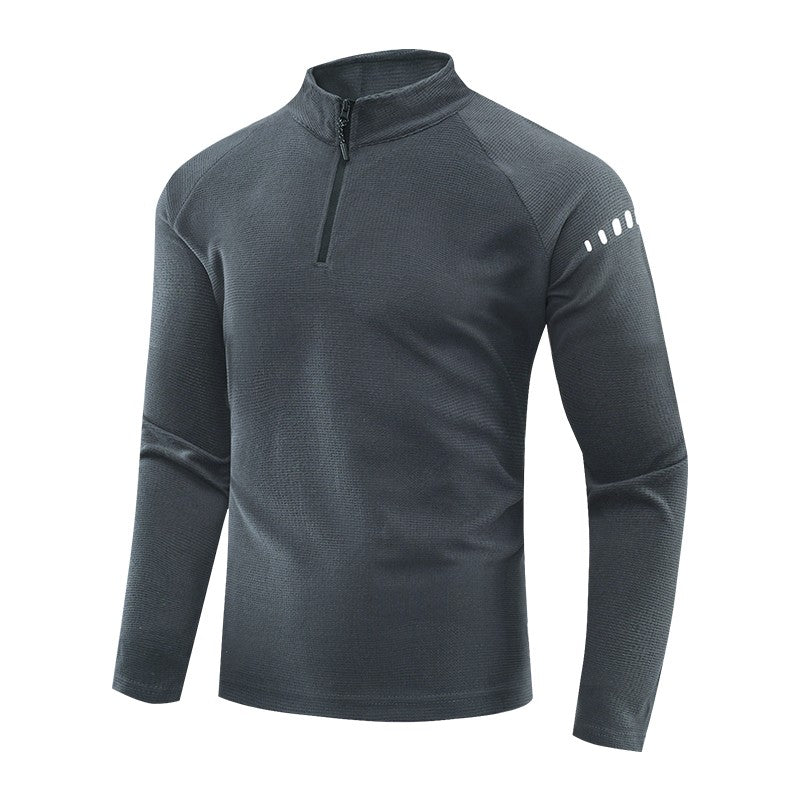 Running Long Sleeve T-shirt Reflective Men Sportswear Breathable Black Coat Gym Jogging Male Gym Fitness Spring Autumn Clothing