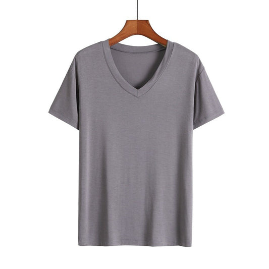 Summer Sleep Tops for Men Viscose Plus Size Pajamas Soft Modal Cotton Man Sleepwear Short Sleeve Sleep Tee Shirt Home Clothes