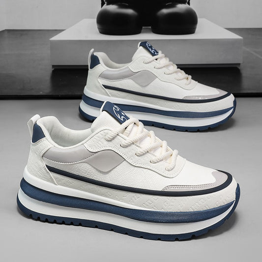 PARZIVAL Men Sneakers Casual Shoes Fashion Outdoor Sports Shoes Runner Tenis Trainer Leather Running Shoes Breathable Men Shoes