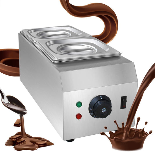 Máquina de Derreter Chocolate Elétrica de Cilindro Duplo Comercial, Máquina de Aquecer Chocolate ao Leite, Eletrodoméstico para Cozinha