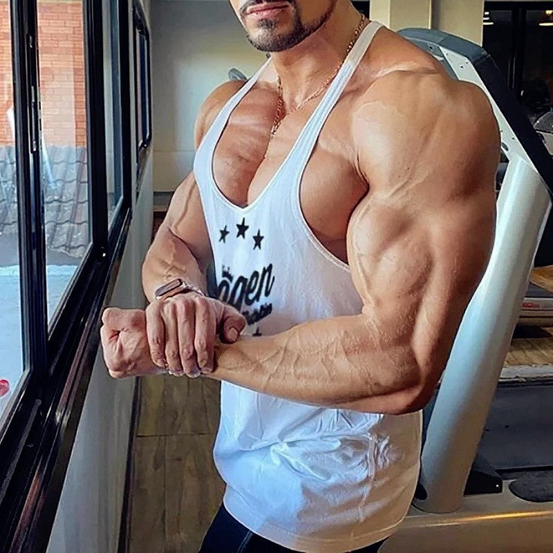 Muscle Men's Sports Tank Top Cotton undershirt gym Tops Sleeveless Tank Top Men fitness Running sweatshirt vest