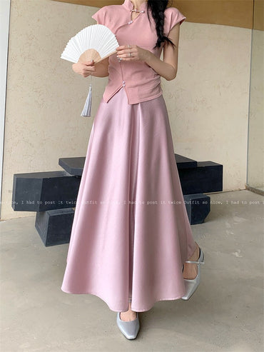 Plus Size Satin Half-Body Skirt Female 2026 Spring New Korean Fashion Temperament Elegant Solid Casual A-line Skirts