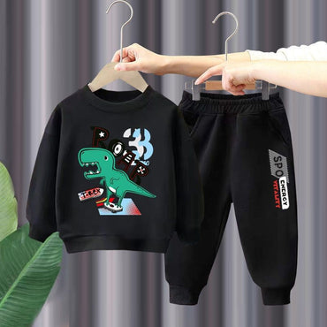 Autumn Baby Boy Clothes Dinosaur Printed T-shirts and Pants 2 Pieces Set Children Girls Casual Top Bottom Outfits Tracksuits