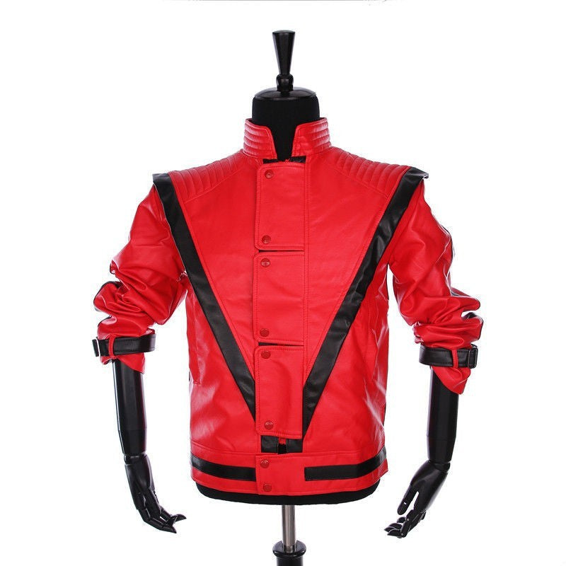 Michael Scary Night Red Leather Jacket Best Halloween Costume Christmas Gift