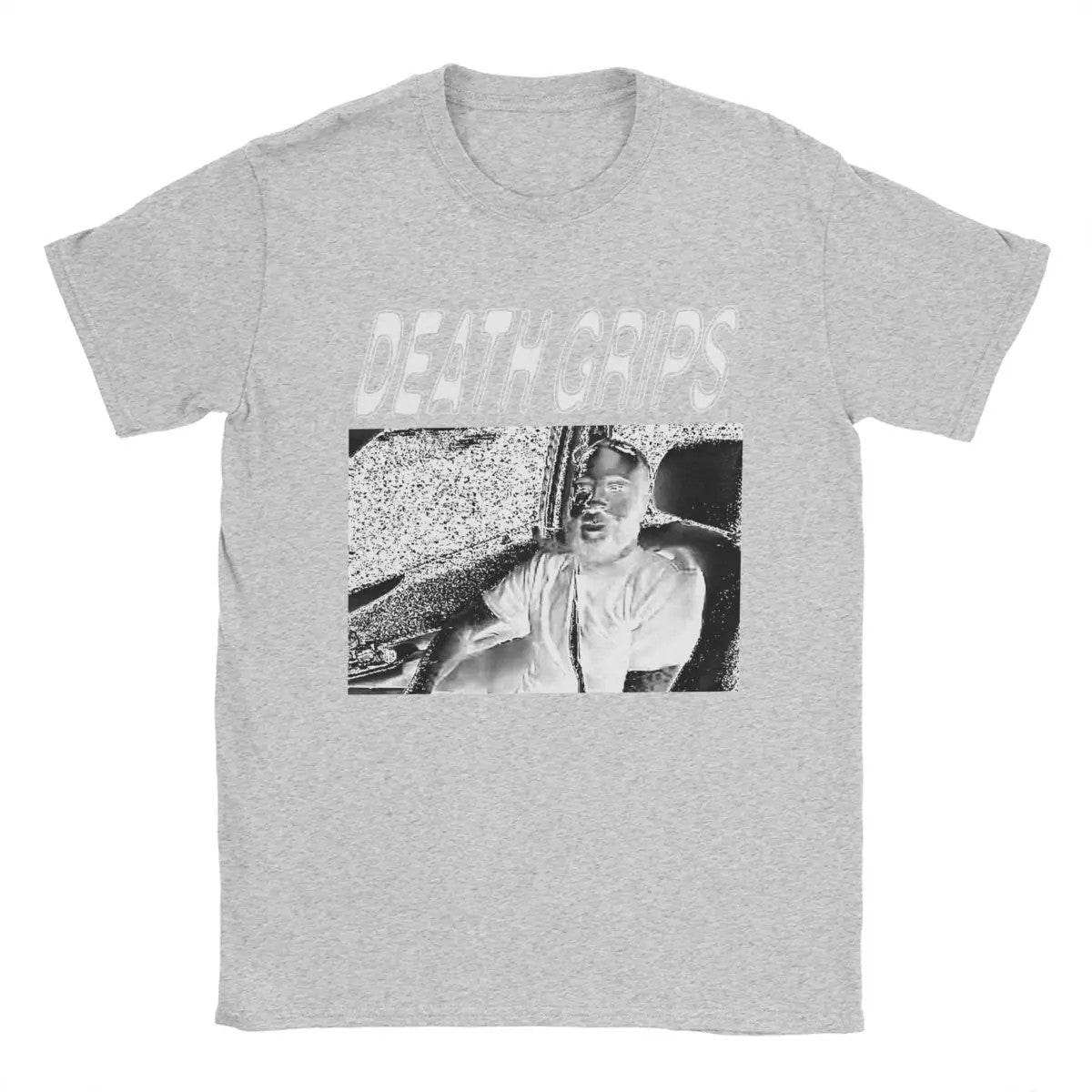 Men's Death Grips T Shirt Cotton Tops Hipster Short Sleeve Round Neck Tee Shirt Printing T-Shirts