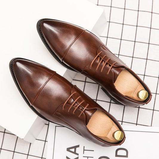 Men's Dress Shoes Classic Casual Business Leather Shoes Men Retro Office Wedding Leather Formal Social Brogues Shoes For Men