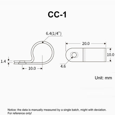 100pcs Black P Style Mounting Cable Clamp Plastic Nylon Isolation Screw Fixed Wire Holder Cable Clips Manager 3.0-18mm Diameter
