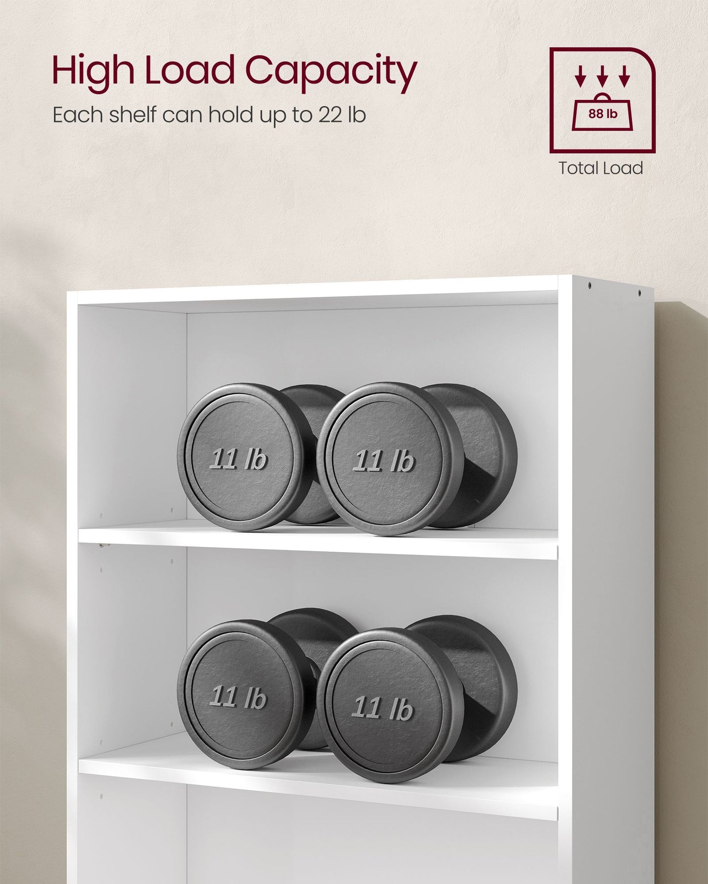 VASAGLE CUSTOS Collection - Bookshelf, 3-Tier Bookcase, Book Shelf, Open Storage Shelf, 9.4 x 23.6 x 32 Inches, for Living Room