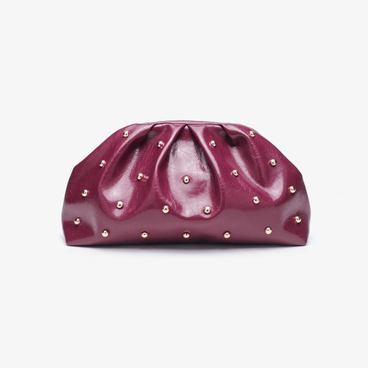 2025 Large Capacity Folded Cloud Clutches Women's Handbag Fashion Simple Multifunctional Clasp Bag Mushroom Nail Dinner Bag